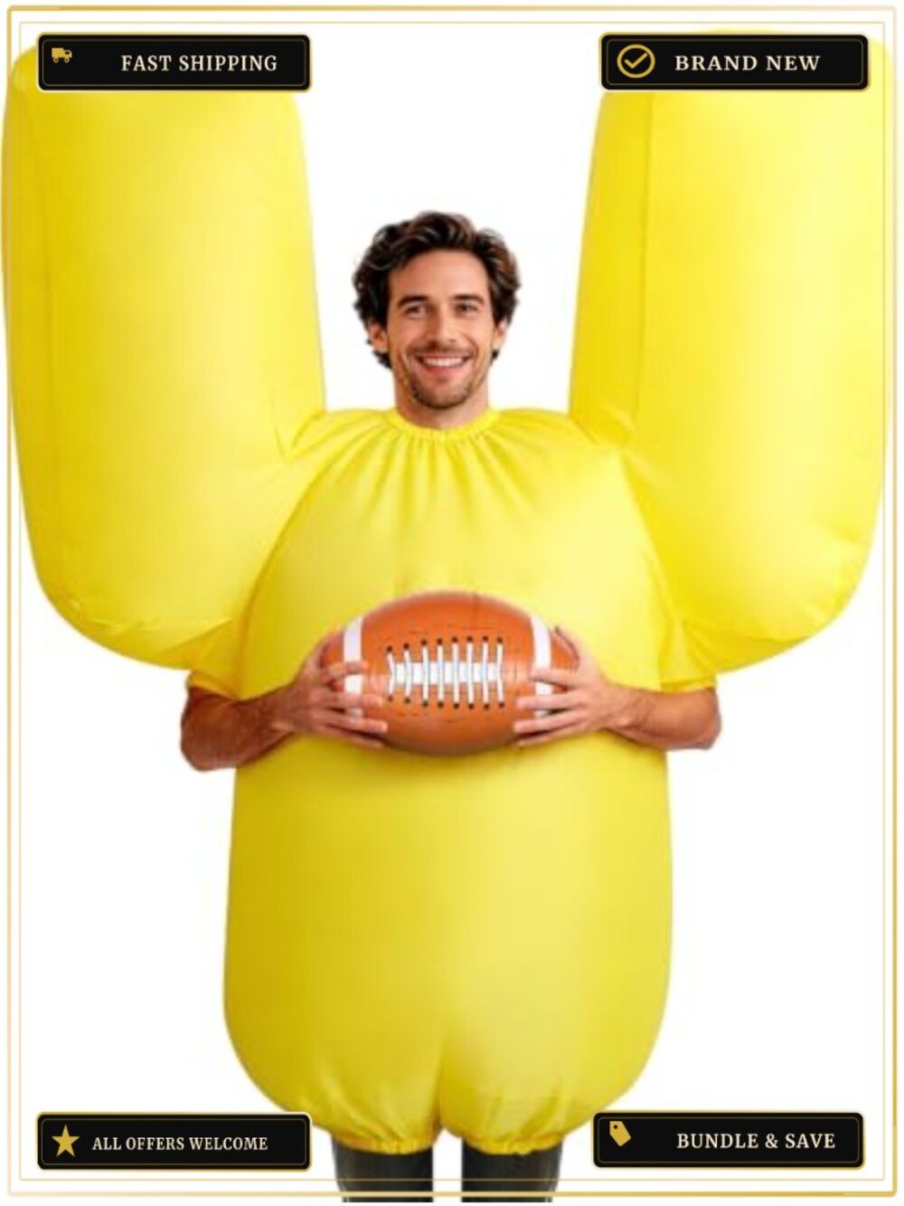 Inflatable Football Goal Post Costume Adult Unisex Blow Up Halloween Cosplay